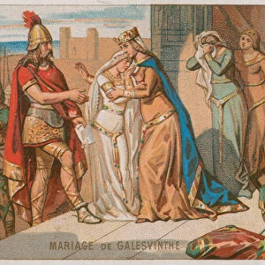 The Marriage of Galeswinthe to King Chilperic I (chromolitho)