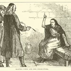 Martha Corey and her persecutors (engraving)