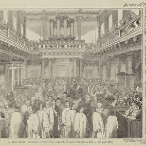 Maundy Money Procession at Whitehall Chapel, on Holy Thursday, 1844 (engraving)