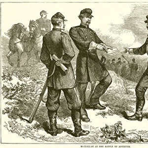 McClellan at the Battle of Antietam (engraving)