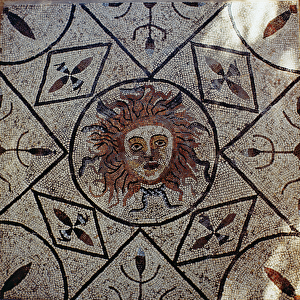 Medusa, Roman mosaic from the House of Orpheus, 3rd century AD (mosaic)