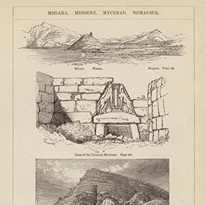 Megara, Messene, Mycenae, Nemausus (engraving)