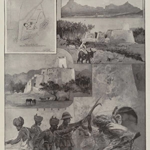 The Mekran Expedition in Perso-Baluchistan, the Storming of Nodiz Fort (litho)