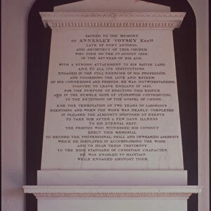 Memorial to Annesley Voysey (stone)