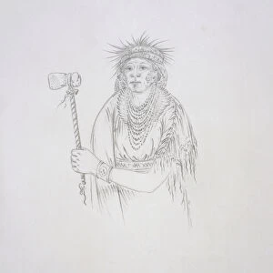 Men-son-se-a (The Lefthand) 1852 (pencil on paper)