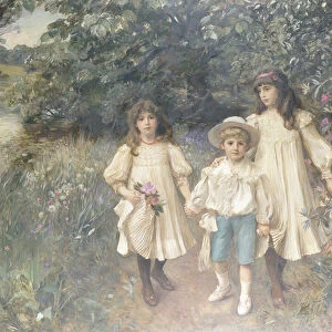 Meriel, Cynthia and George (Perkins), 1900-1 (oil on canvas)