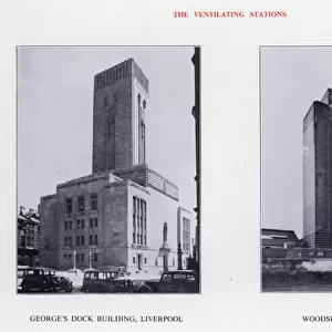 Mersey Tunnel: The Ventilating Stations (b / w photo)