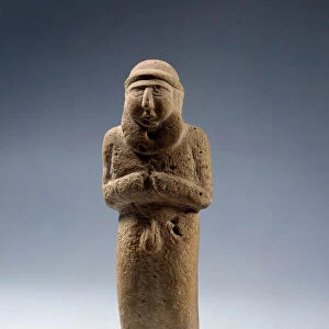 Mesopotamia: limestone statue of king naked priest. Urik period. 3200 BC