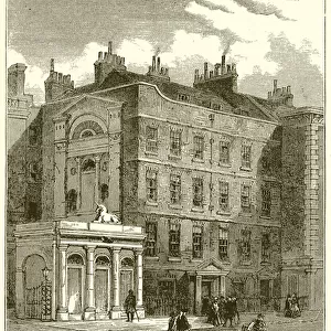 Messrs, Christie and Mansons Original Auction Rooms (engraving)