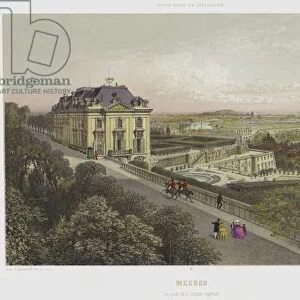 Meudon, Vue prise de la terrasse superieure (colour litho)