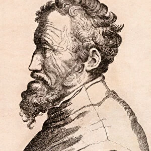 Michelangelo di Lodovico Buonarroti Simoni, illustration from 75 Portraits Of