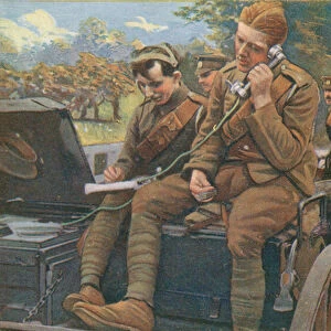 Military communications (colour litho)