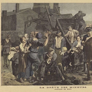 The Miners Strike (colour litho)