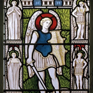 Minley, St Andrew, James Powell & Sons, Harry Ellis Wooldridge, Archangel Michael, 1870