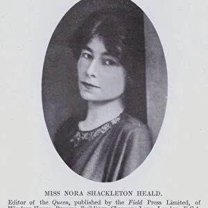Miss Nora Shackleton Heald (b / w photo)