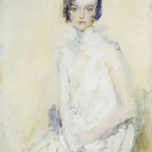 Miss Winifred Barnes, (oil on canvas)