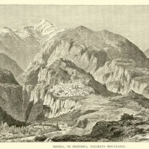 Mistra, or Mizithra, Taygetus Mountains (engraving)