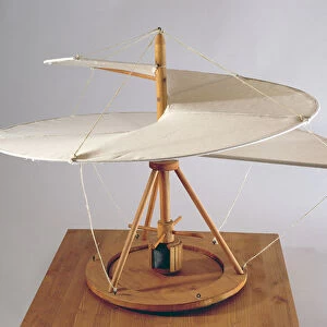 Model reconstruction of da Vincis design for an aerial screw (wood