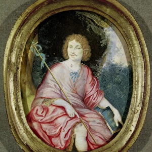 Moliere (1622-73) as St. John the Baptist (gouache on paper)