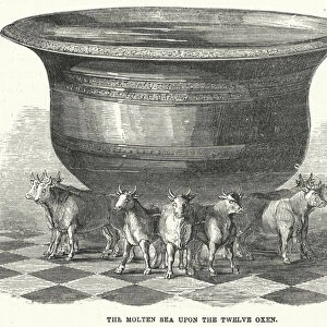 The Molten Sea upon the Twelve Oxen (engraving)