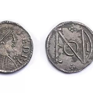 Monogram penny, Alfred the Great, c. 880 (metal)