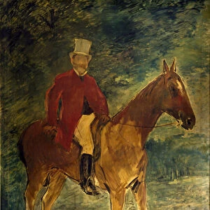 Monsieur Arnaud a Horseback Painting by Edouard Manet (1832-1883) 1875 Dim