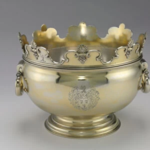 Monteith Punch Bowl, 1715-16 (silver gilt)