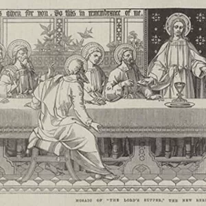Mosaic of "The Lords Supper, "the New Reredos in Westminster Abbey (engraving)