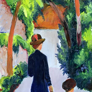 Mother and Child in the Park, 1914 (oil on canvas)