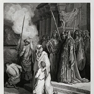 The mother of the Maccabees, Illustration from the Dore Bible, 1866