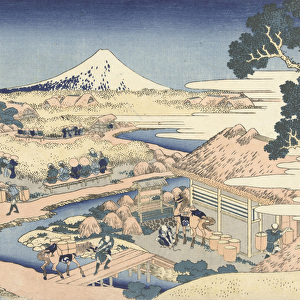 Mount Fuji from Katakura tea garden, c. 1830 (woodblock print)