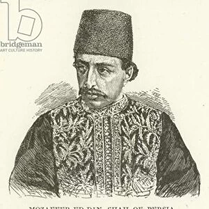 Mozaffer-ed-Din, Shah of Persia (engraving)