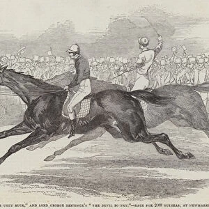 Mr Days "The Ugly Buck, "and Lord George Bentincks "The Devil to Pay, "Race for 2000 Guineas, at Newmarket (engraving)