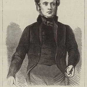 Mr John Bright at the Age of thirty-two (engraving)