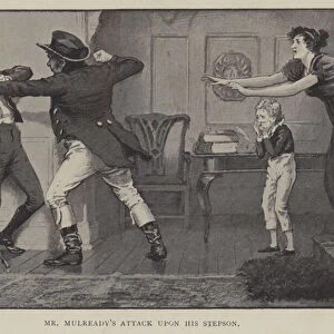 Mr Mulreadys Attack upon his Stepson (litho)