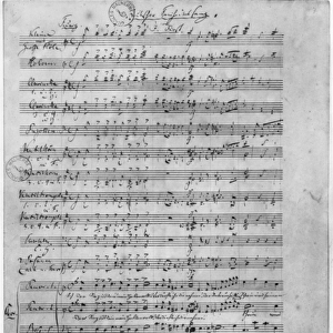 Ms. 316, Three Lieder, Opus 65, Number 3, for male choir, 1847 (pen & ink on paper)