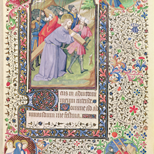 Ms 547 fol. 16 Stations of the Cross, from a Book of Hours used by a woman from Poitiers