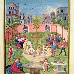 Ms. De Sphaera fol. 11r The Fountain of Youth, 1470 (vellum)