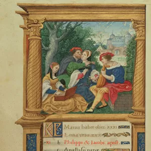 MS W. 449 fol. 6v May Making Music, c. 1525 (vellum)
