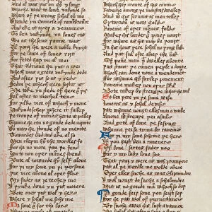 Ms326 f124r, Confessio Amantis by John Gower (pen & ink on vellum)