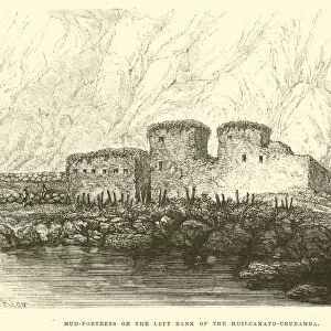 Mud-fortress on the left bank of the Huilcamayo-Urubamba (engraving)