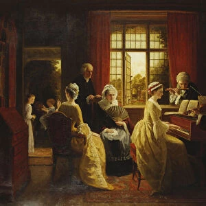 Music at the Parsonage, (oil on canvas)
