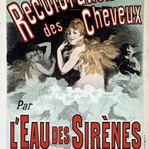 Naked women in clouds - advertisement for "L Eau des sirenes"