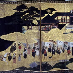 Namban Byobu screen called "Portuguese": a representation of the arrival of