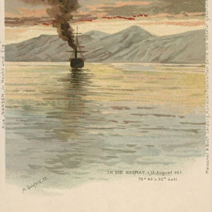 Nansens Fram expedition, August 1896 (colour litho)