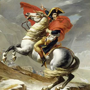 Napoleon Crossing the Grand Saint-Bernard Pass, 20 May 1800, 1802 (oil on canvas)
