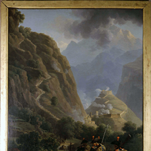 Napoleon at Fort de Bard - by Nicholas-Antoine Taunay, oil painting, early 19th century