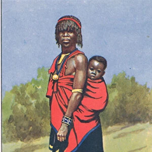 Native woman - Empangiri district, from MacMillan school posters, c. 1950-60s (colour litho)