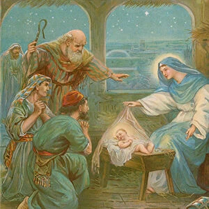 Nativity scene (chromolitho)
