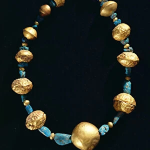 Necklace (turquoise and gold)